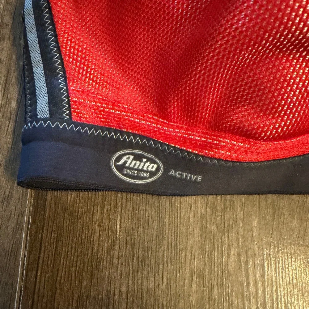 Anita Active C Hammer Momentum Pro Sports‎ Bra Red Mesh Boxing Wireless Gym